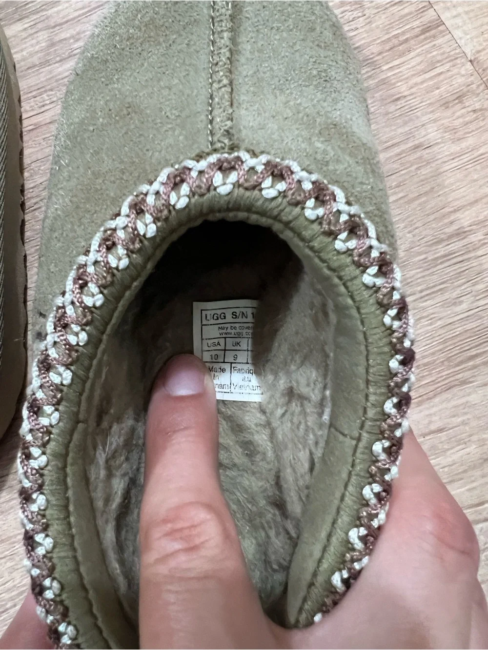Kids Cozy Tan Suede Slip-On Slippers